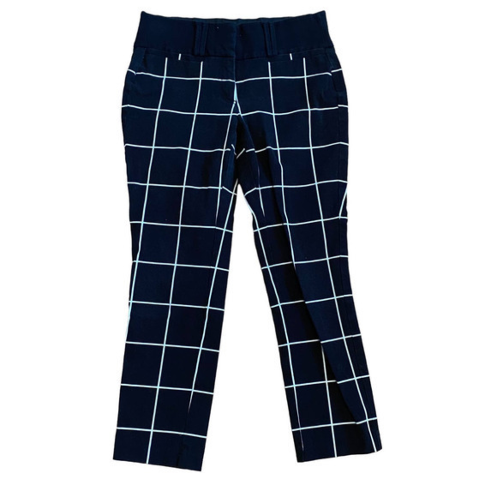 Candies Marilyn Ankle Pants Black Striped Stretch Casual Wide Waist and Size 5‎